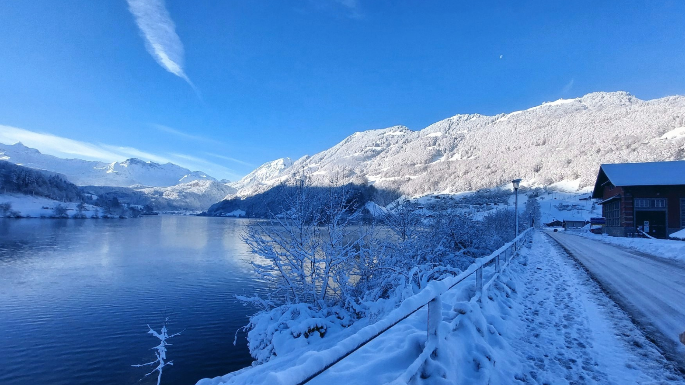 Winter camping in Switzerland